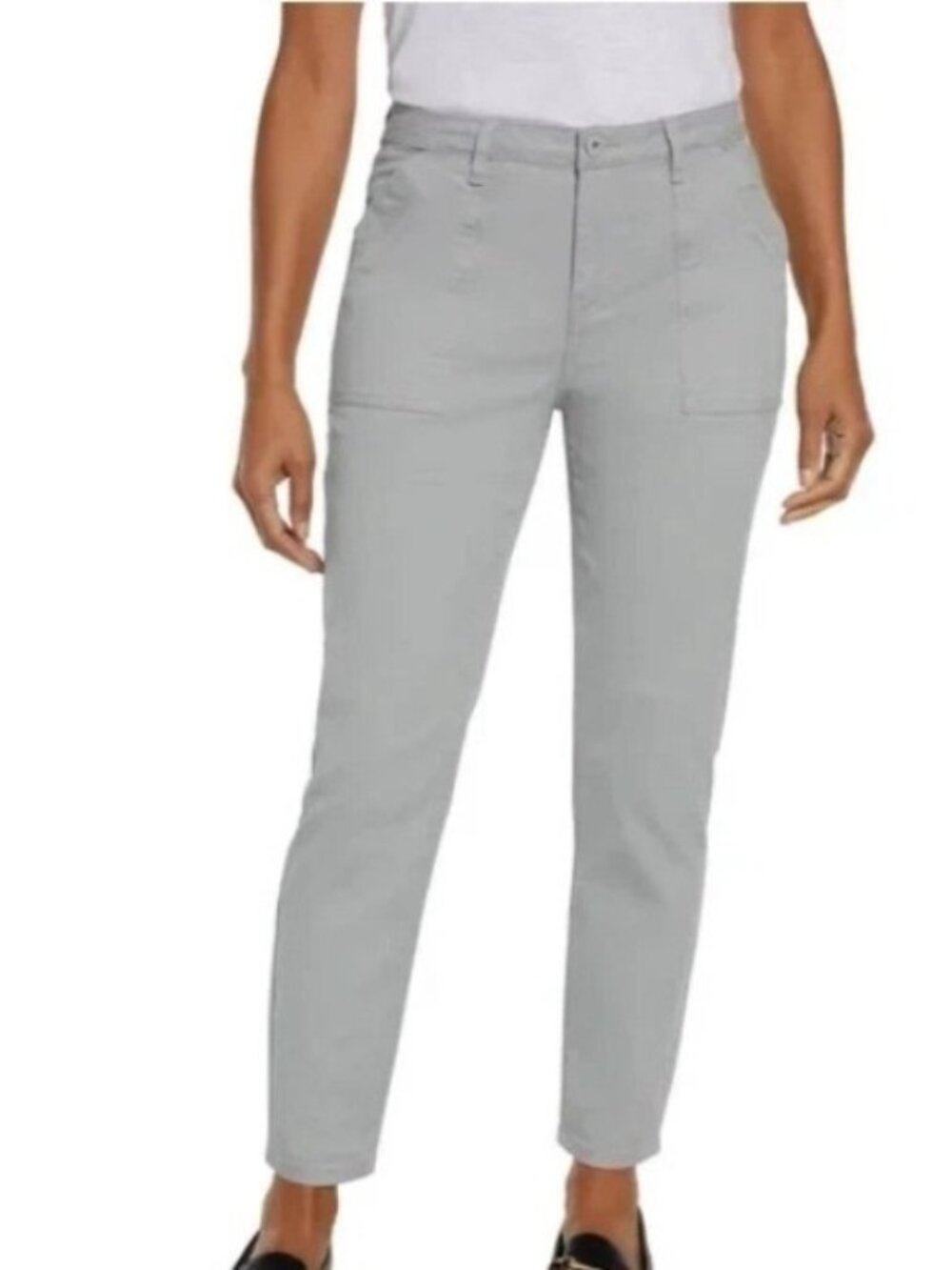 NWT Banana Republic Women’s Size 12 Gray High Rise Twill Chino Pants